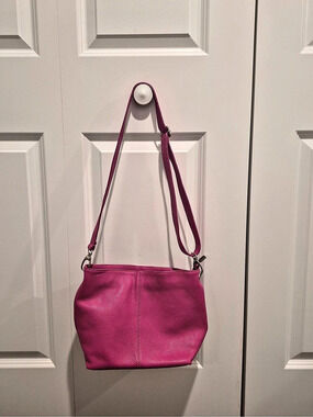 Borse in Pelle Leather Shoulder Bag in Pink